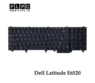 کیبورد لپ تاپ دل Dell Latitude E6520 مشکی- اینتر کوچک- بدون فریم- با بک لایت